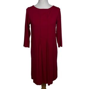 J.Jill wearever collection read dress with three-quarter length sleeves size S